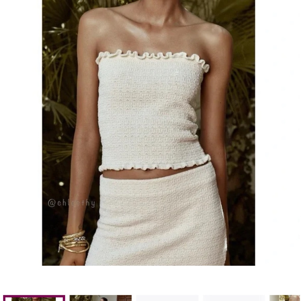 Zara Cream Skirt Set